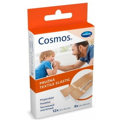 Cosmos Flexible elastická textilní náplast na rány 2 velikosti 20 ks