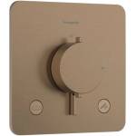 Hansgrohe Ecostat Comfort Q - Термостатичен смесител за вграждане, за 2 уреда, матиран бронз 33717140 (33717140)
