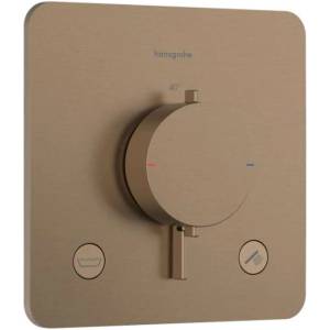 Hansgrohe Ecostat Comfort Q - Термостатичен смесител за вграждане, за 2 уреда, матиран бронз 33717140 (33717140)