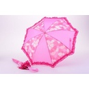 Deštník vystřelovací růžový
