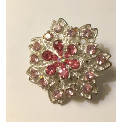 Fashion Jewelry brož květ růžová 11-gh526