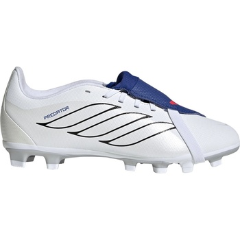 Adidas Детски футболни бутонки Adidas Kids adidas Predator Fold-Over Tongue Club Firm Ground Football Boots - White/Blue