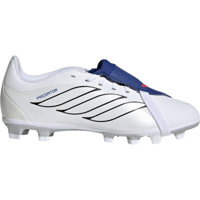 Adidas Детски футболни бутонки Adidas Kids adidas Predator Fold-Over Tongue Club Firm Ground Football Boots - White/Blue