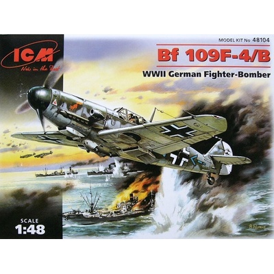 ICM Messerschmitt Bf-109 F4/B German Fighter-Bomber 48104 1:48