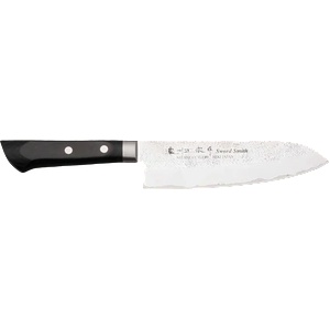 Satake Кухненски нож - SATAKE - Япония - стомана - AUS 8A - Santoku - черна дръжка - 170mm