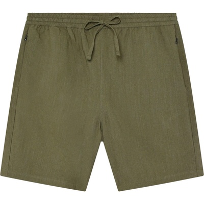 KnowledgeCotton Apparel Мъжки къси панталони Knowledgecotton apparel Fig Linen-Mix Shorts - Burned Olive - размер XL (012-4427-0213)