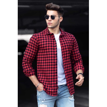 Madmext Мъжка риза 4703 - Червена 289440 (289440_Червен)