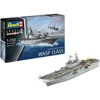 Revell Assault Carrier USS WASP CLASS Plastic ModelKit loď 05178 1:700