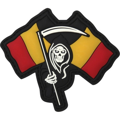 Gumová nášivka 101 Inc vlajka Belgium Reaper - farevná