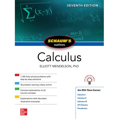 Schaum's Outline of Calculus, Seventh Edition Mendelson Elliott