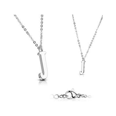 Šperky4U Ocelový řetízek s přívěškem iniciála OPD0096-J