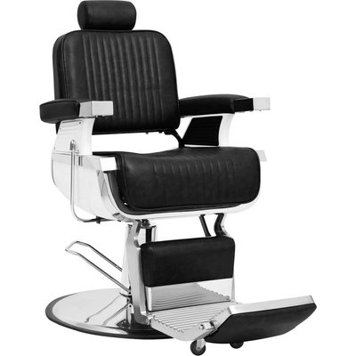 vidaXL Фризьорски стол, черен, 68x69x116 см, изкуствена кожа (110168)
