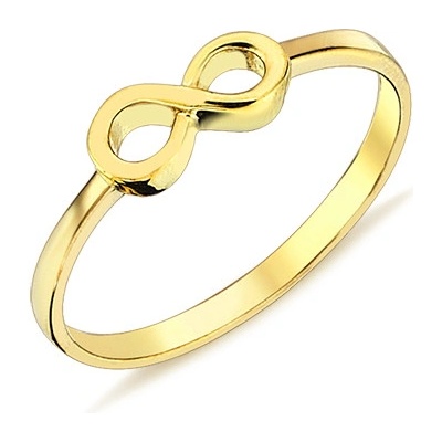 Lillian Vassago Celozlatý prsten nekonečno LLV98 GR020