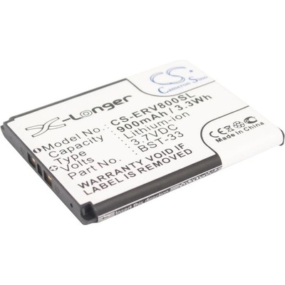 Батерия за Sony Ericsson W595, K790i, K800i, W850i, W900i, W950i, (eq. BST-33) Li-ion 900mAh (CS-ERV800SL)