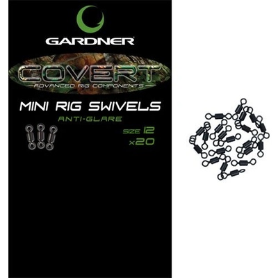 Gardner Obratlíky Covert Mini Rig Swivels veľ.8 20 ks