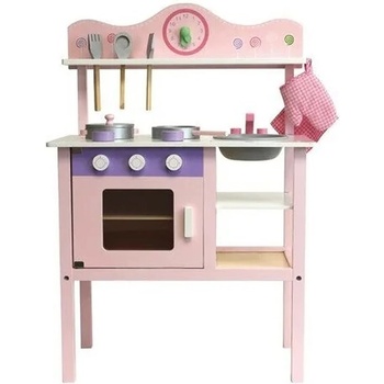 Acool Toy Детска дървена кухня Acool Toy - Розова (ACT56)