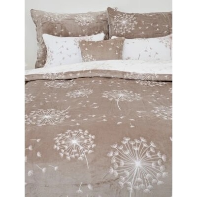 MKLuzkoviny.cz Povlečení mikroplyš Exclusive Pampelišky cappuccino 140x200 70x90 – Zboží Mobilmania