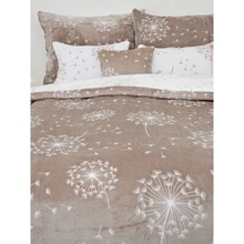 MKLuzkoviny.cz Povlečení mikroplyš Exclusive Pampelišky cappuccino 140x200 70x90