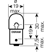 Osram Standard R5W BA15s 12V 5W 10 ks OS5007