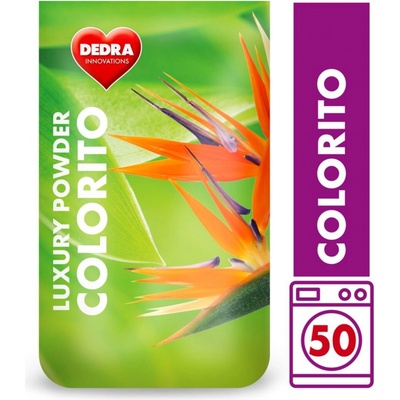 COLORITO prací prášek na barevné prádlo, koncetrovaný, v obalu GREENPACK, 50 pra