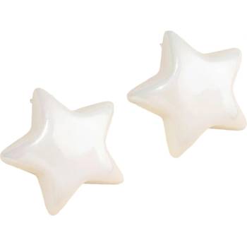 HARAHU Обеците AD-33421 - Star / Бяла KP33421 (AD-33421)