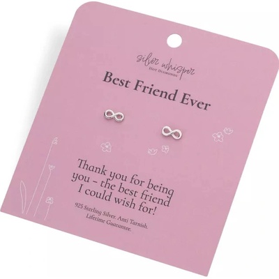 Hot Diamonds Stříbrné náušnice Silver Whisper Best Friend Ever SWE007