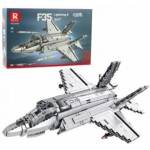LEAN Toys Construction Blocks Fighter Plane F-35 Lightning II Gray 1490 pcs