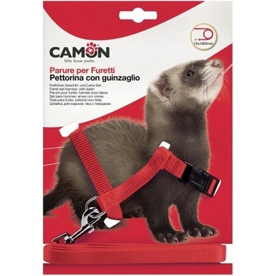 Camon postroj s vodítkem pro fretky 15 x 1800 mm