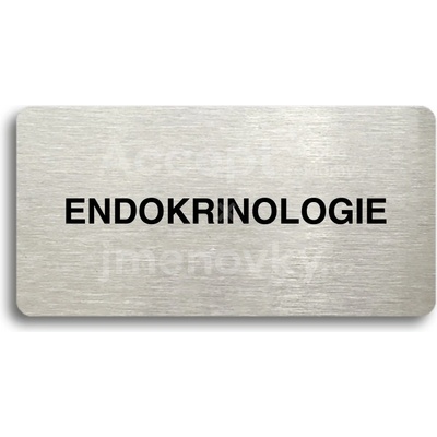 ACCEPT Piktogram ENDOKRINOLOGIE - stříbrná tabulka - černý tisk bez rámečku