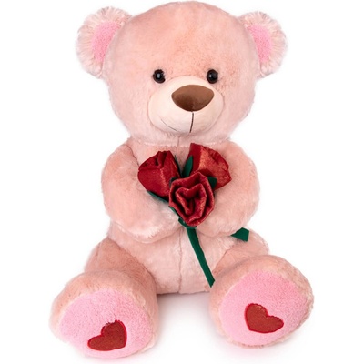 Amek Toys ПЛЮШЕНО МЕЧЕ С РОЗИ 60 СМ БЕЖОВО