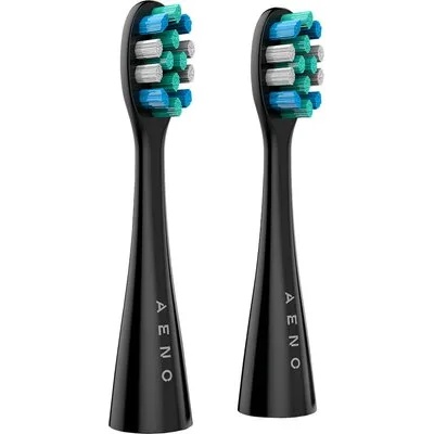 AENO Replacement toothbrush heads, Black, Dupont bristles, 2pcs in set (for ADB0002S/ADB0001S) (ADBTH2-1)