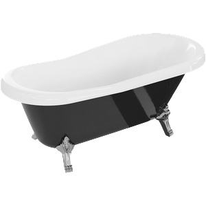 Mexen Retro 150x73 cm black/white/chrome (53251507375-00)