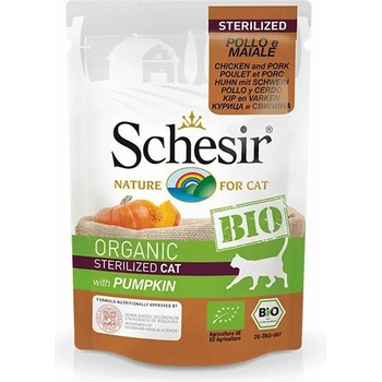 Schesir Cat Bio Sterilized Kuracie a bravčové s tekvicou 85 g