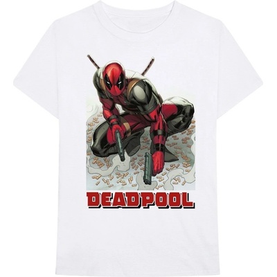 Marvel tričko Deadpool Bullet Biela