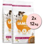 Iams Куче Сенйор Малък Среден, Пиле 2 x 12 кг