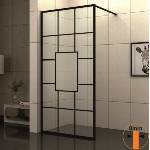 Inter Ceramic ПАРАВАН СТАЦИОНАРЕН ICS 115/100 100x200см 8 мм ЧЕРЕН ПРОФИЛ (115/100)