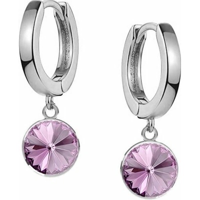 Swarovski E. náušnice kruhy Ambrosia purpurová see3582