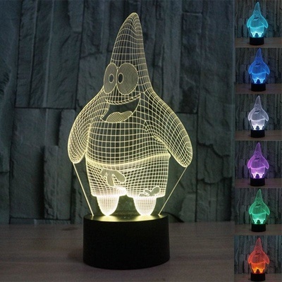 Beling Detská lampa, Hviezda, 7 farebná QS317