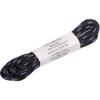 DURAS zebra / Кръгли връзки за обувки - черно/синьо 160 см (040099)
