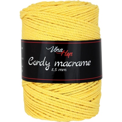 Vlna - Hep Cordy macrame 2,5 mm 8184 žlutá
