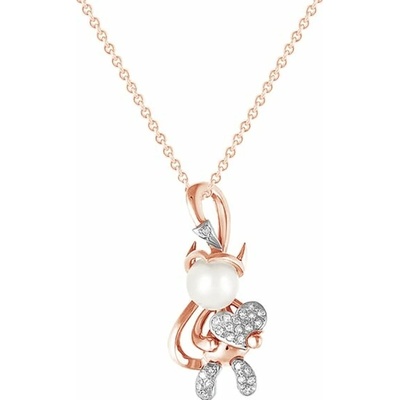 Eppi Diamantový přívěsek s čertem a perlou Bastien P40545