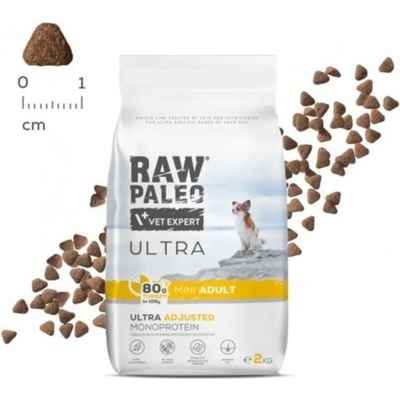 VetExpert Raw Paleo Ultra Turkey Mini Adult - висококачествена монопротеинова кучешка храна за пораснали кучета от дребни породи с пуйка, 2 кг, Vet Expert - Полша