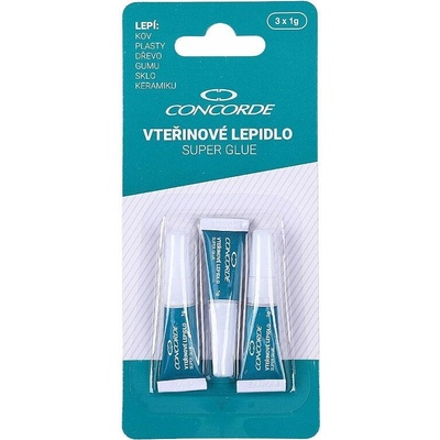 Concorde Vteřinové lepidlo CONCORDE, 3x1 g, blistr