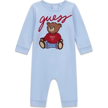 Guess Син гащеризон за новородено момче с голямо цветно мече Guess