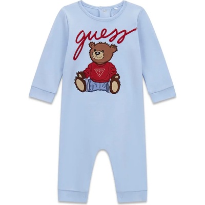 Guess Син гащеризон за новородено момче с голямо цветно мече Guess