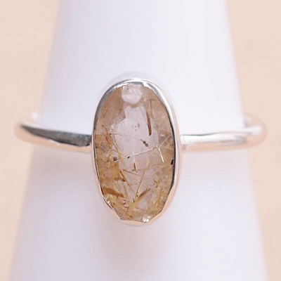 Nefertitis Sagenit prsten stříbro 33681