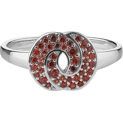 Český granát prsten stříbrný 121134