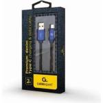 Gembird CC-USB2J-AMCM-2M-BL Gembird USB -C cable (metal plugs, denim nylon braid - jeans) 2m