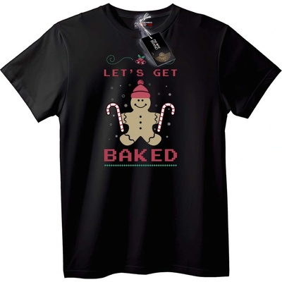 NOONEBRAND Тениска Да се печем джинджифилово човече - L, Black