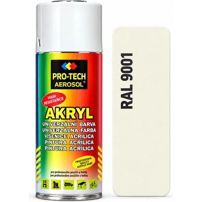 PRO-TECH akrylová farba v spreji 400 ml – krémová (RAL 9001)